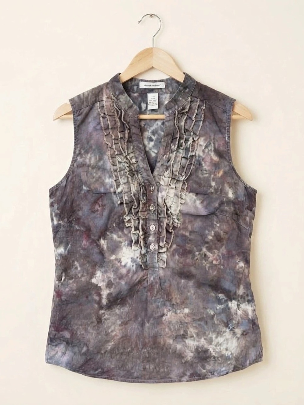 Ice Dyed Richard Malcolm Linen Sleeveless Top